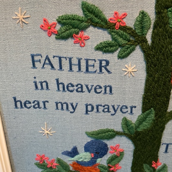 Hand-Stitched Crewel-Embroidery Picture - Picture 3 of 6